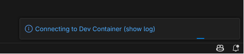 Dev Container log
